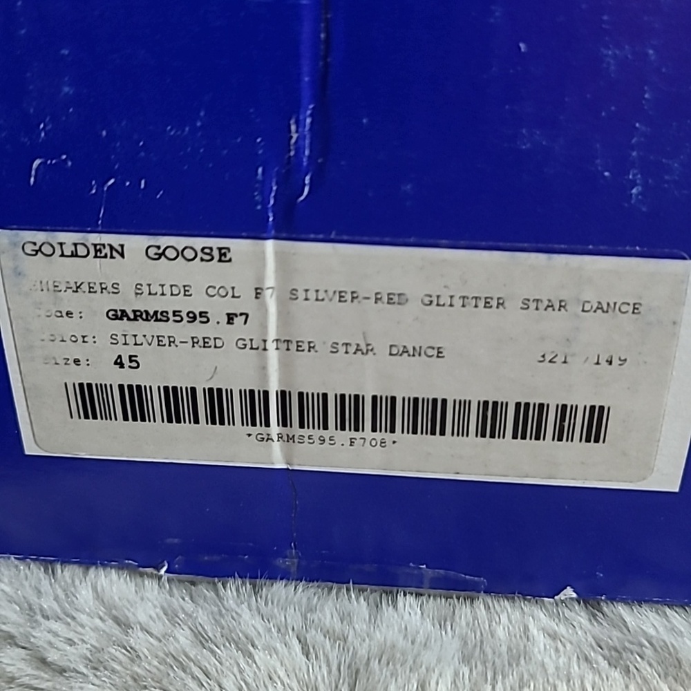 Golden Goose Slide Archive Silver Red Star Mens 12 / 45 - Picture 11 of 11